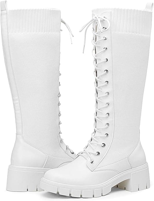 Knee High Combat Boots
