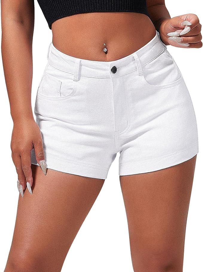 Summer High Waisted Basic Jean Shorts